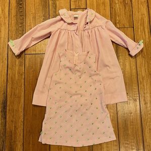 Peaches & cream dress and jacket pink green 4t